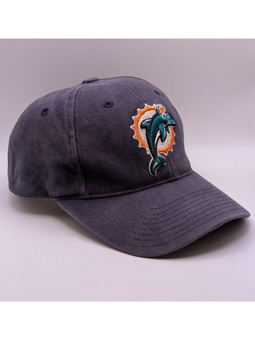 Miami Dolphins NFL Football Reebok Adjustable Strap Hat Cap Navy Blue Retro Y2K